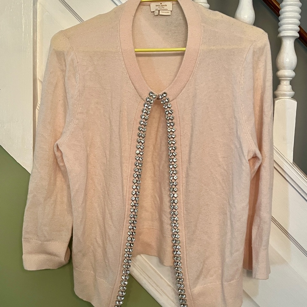 Kate Spade Pink Cardigan with Silver Accents